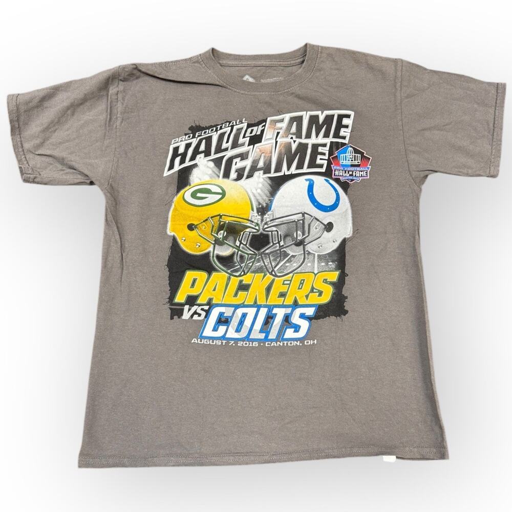 GUC Kids XL Pro Football Hall of Fame Game Tee Packers vs Colts 2016 - Picture 3 of 6